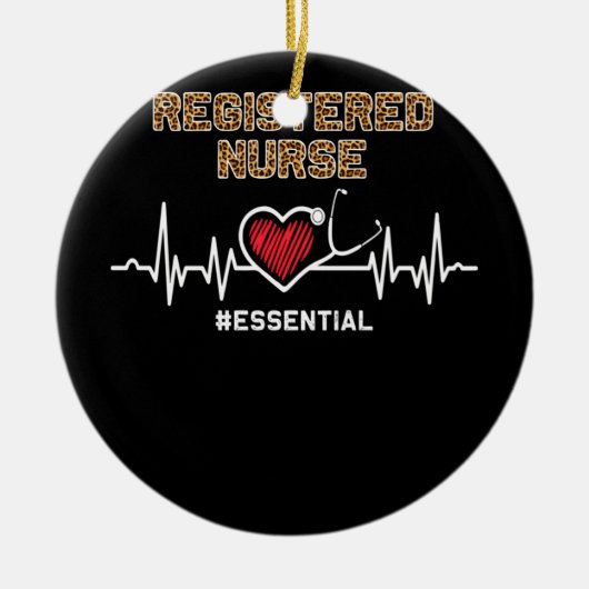 登録ナース#Essential聴診器ハートビート セラミックオーナメント (正面)