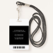 登録ナースcaduceus黒白フォトID バッジ (裏面ランヤード)