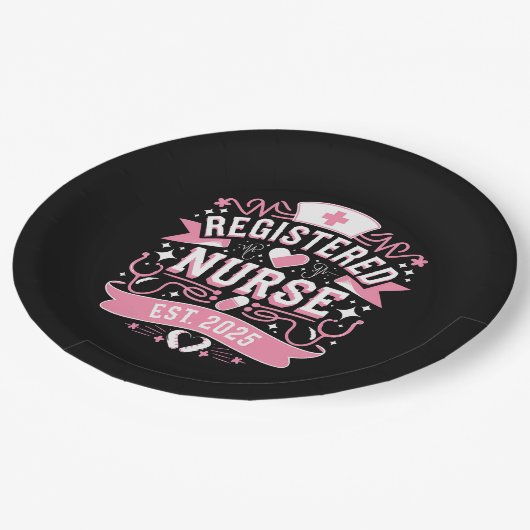 登録ナースEst 2025看護学生 ペーパープレート (アングル)