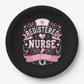 登録ナースEst 2025看護学生 ペーパープレート (正面)