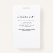 登録ナースQRコードメディカルセンターの写真ID バッジ (裏面)