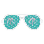登録ナースRNカドゥセウスターコイズ アビエーターサングラス (正面)