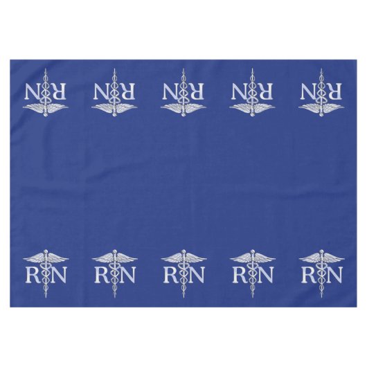 登録ナースRNカドゥセウスデザイン テーブルクロス (正面(横))