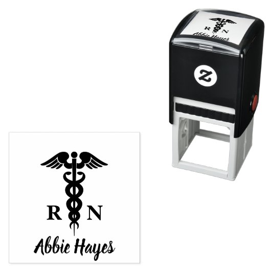 登録ナースRNカドゥセウス医療プロフェッショナル セルフインキングスタンプ (インサイチュ)
