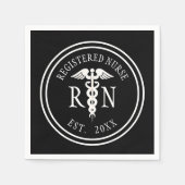 登録ナースRNカドゥセウス卒業パーティー スタンダードカクテルナプキン (正面)