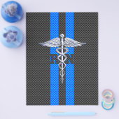 登録ナースRNカドゥセウス炭素繊維デコール チラシ (シングル)