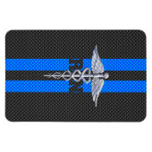 登録ナースRNカドゥセウス炭素繊維デコール マグネット (横)