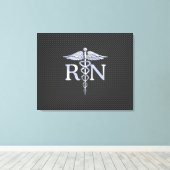 登録ナースRNカドゥセススネークカーボン キャンバスプリント (インサイチュ (ウッドフロア))