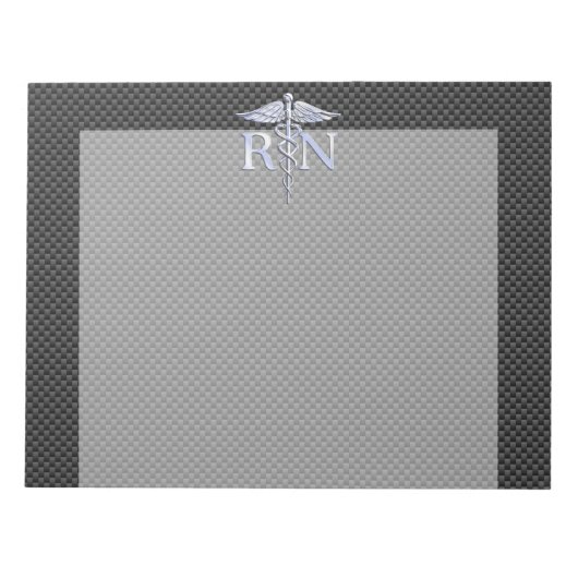 登録ナースRNカドゥセススネークカーボン ノートパッド (正面)