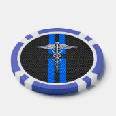 登録ナースRNシルバーカドゥセウス ポーカーチップ (シングル)