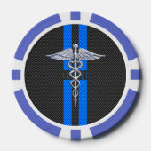 登録ナースRNシルバーカドゥセウス ポーカーチップ (正面)