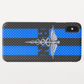 登録ナースRNシルバーカドゥセウス Case-Mate iPhoneケース (裏面(横))