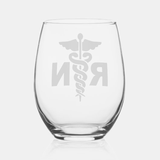 登録ナースRNステムレスワイングラス ステムなしワイングラス (裏面)