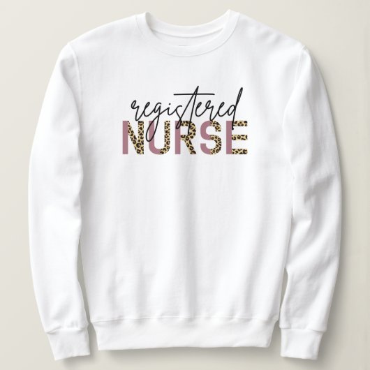 登録ナースRNチーテナース評価 スウェットシャツ (デザイン正面)