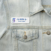 登録ナースRNバッジネイビーブルーピンクモダン 名札 (インサイチュ)