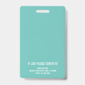 登録ナースRN写真テンプレート白と緑 バッジ (裏面)