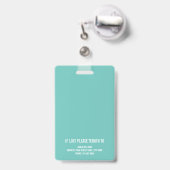 登録ナースRN写真テンプレート白と緑 バッジ (裏面（伸縮クリップ）)