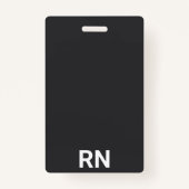 登録ナースRN従業員IDバッジ バッジ (裏面)