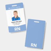 登録ナースRN従業員IDバッジ バッジ (正面＆裏面)