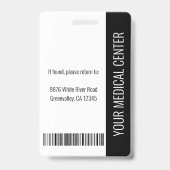 登録ナースRN従業員IDブラック バッジ (裏面)