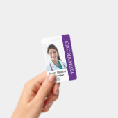 登録ナースRN従業員ID紫 バッジ (手持ち)