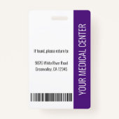 登録ナースRN従業員ID紫 バッジ (裏面)