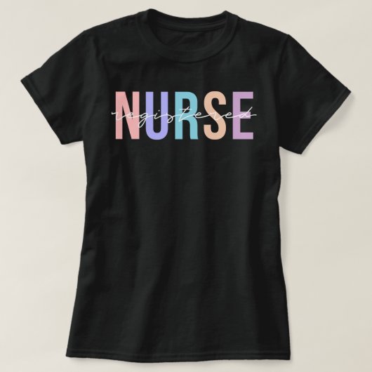 登録ナースRN救急室ナース汗 Tシャツ (デザイン正面)