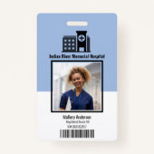 登録ナースRN病院ID写真バッジ バッジ (正面)