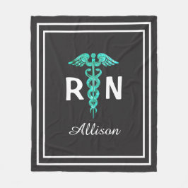 登録ナースRN Caduceus パーソナライズされた Medical フリースブランケット