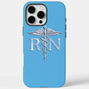 登録ナースRN Caduceus on Baby Blue iPhone 16 Pro Maxケース