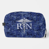 登録ナースRN Caduceus on Blue迷彩柄 ドップキット (正面)