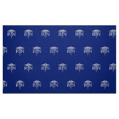 登録ナースRN Caduceus on Blue Decor ファブリック (ファットクウォーター)