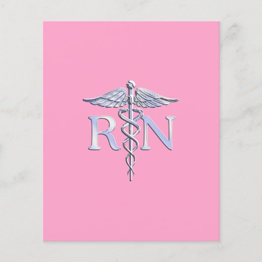登録ナースRN Caduceus on Light Pink チラシ (正面)