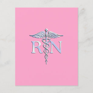 登録ナースRN Caduceus on Light Pink チラシ