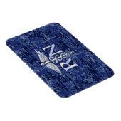 登録ナースRN Caduceus on Navy Blue迷彩柄 マグネット (右側)