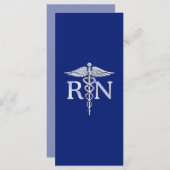 登録ナースRN Caduceus on Navy Blue (正面/裏面)