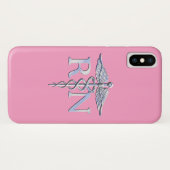 登録ナースRN Caduceus on Pink Rose Case-Mate iPhoneケース (裏面(横))