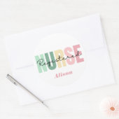 登録ナースRN CUTE パーソナライズされた ラウンドシール (封筒)