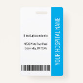 登録ナースRN Medical Blue写真ID作業 バッジ (裏面)