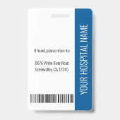 登録ナースRN Medical Blue写真ID作業 バッジ (Back)