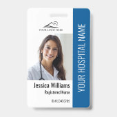 登録ナースRN Medical Blue写真ID作業 バッジ (Front)