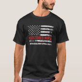 登録ナースUSA国旗の職業レトロ職務サイト Tシャツ (正面)