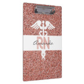 登録パーソナライズされたナースピモダンンクグリッター クリップボード (右)