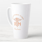 登録パーソナライズされたナース カフェラテマグ (左アングル)