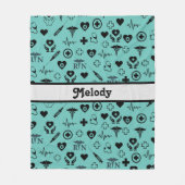 登録パーソナライズされたナース フリースブランケット (正面)