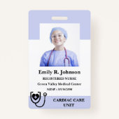 登録パーソナライズされたナースIDバッジ バッジ (正面)