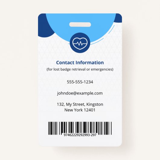 登録パーソナライズされたナースRN写真名 バッジ (裏面)