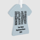 登録パーソナライズされたナースRN オーナメント (正面)