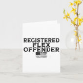 登録フレックス違反者おもしろいボディビル作業 カード (黄色い花)