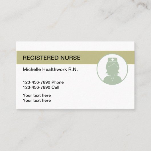 登録モダンナース医療名刺 名刺 (正面)